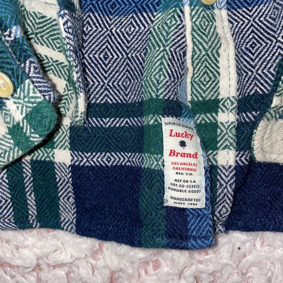 Lucky brand “True indigo” flannel button down “L” slim fit - Picture 3 of 3